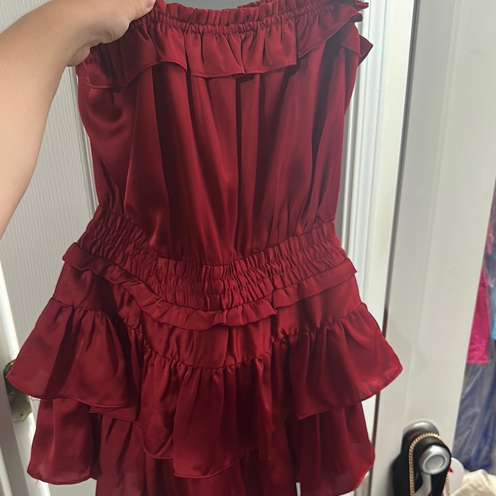 Society 6 Strapless Red Dress - Picture 2 of 3